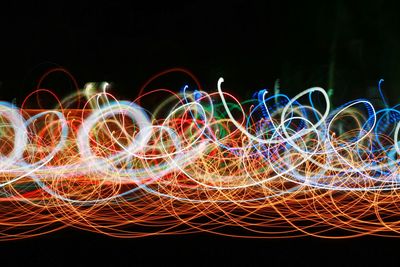 Light trails at night