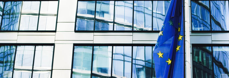 Low angle view of glass building