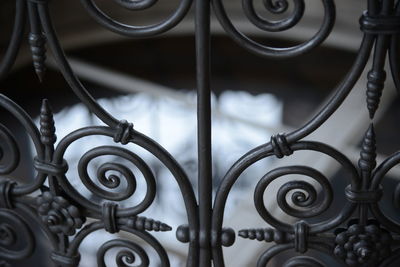 Close-up of metal gate