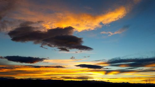 Sunset over landscape