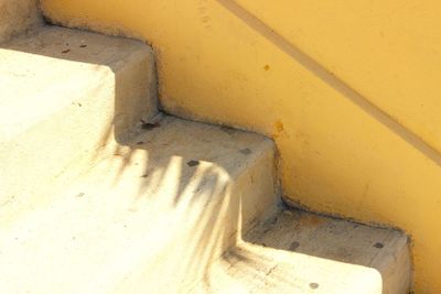 High angle view of stairs