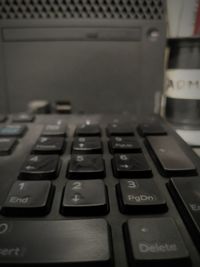 Close-up of laptop keyboard