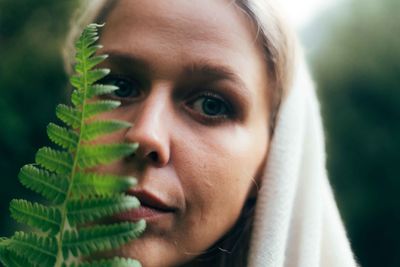 Close-up of woman