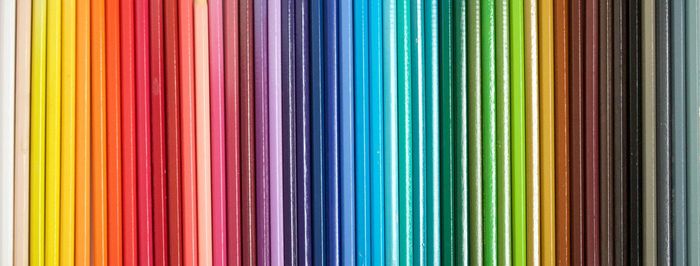 Full frame shot of color pencils