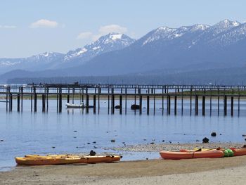 View of lake tahoe from a beach