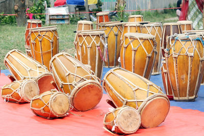 Musical equipment for sale outdoors