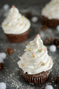 Close-up of cupcakes