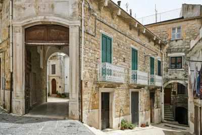 A street of bovino, a medieval village of puglia region, italy