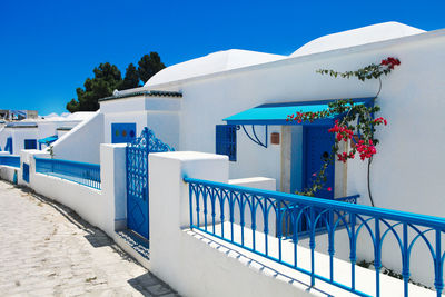 Buildings against blue sky