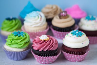 Close-up of cupcakes