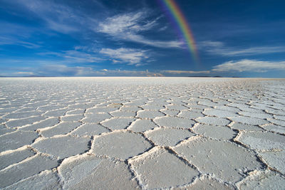 Uyuni salt lake in the dry season
