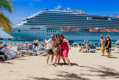 Group of people on beach