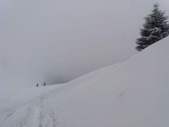 Scenic view of snow covered landscape