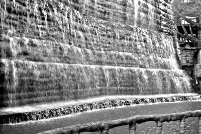 Water flowing through rocks