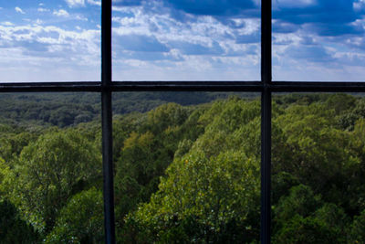 View of landscape through window