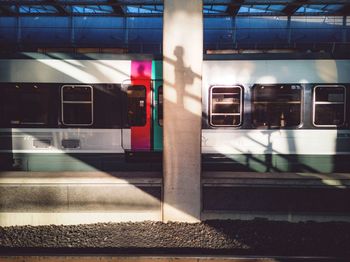 Train at railroad station