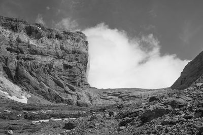 Scenic view of rocky mountains against sky