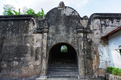 Low angle view of old building