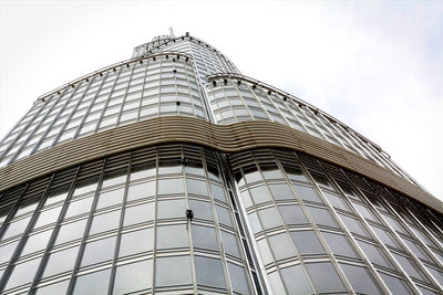 Low angle view of modern building against sky