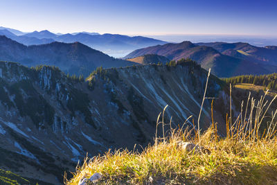 Scenic view of mountain range