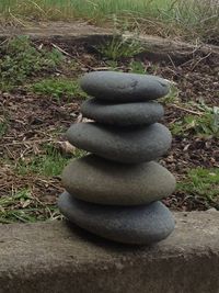 Close-up of stones on stones