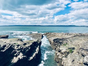 Scenic view of sea against sky