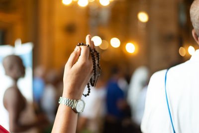 Catholics are seen praying during the bom jesus dos navegantes mass in conceicao da praia. 