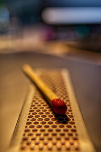 High angle view of pencil on table