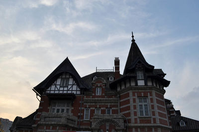 Low angle view of building against sky