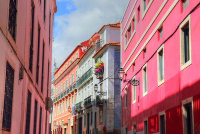 Low angle view of buildings against sky