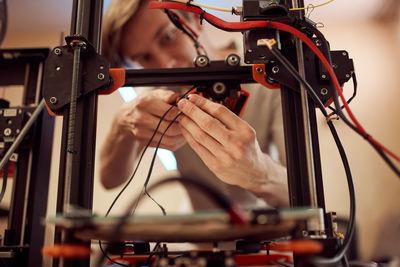 Close-up of woman working