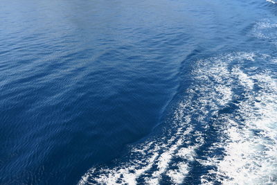 High angle view of sea waves