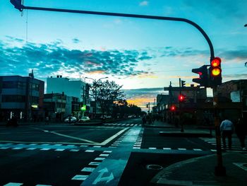 View of road against cloudy sky