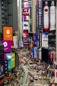 Traffic on road in city