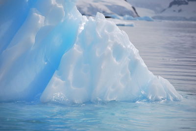 Aerial view of frozen sea