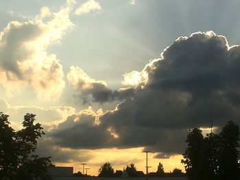 Low angle view of cloudy sky