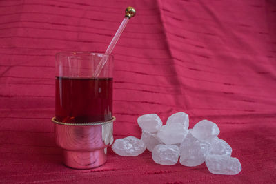 Close-up of drink on table