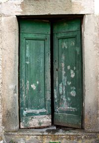 Close-up of closed window of house