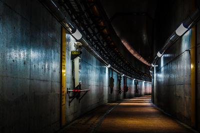 Empty corridor of building