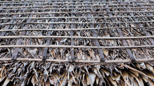 Full frame shot of wooden structure