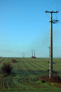 Wind turbine on countryside landscape