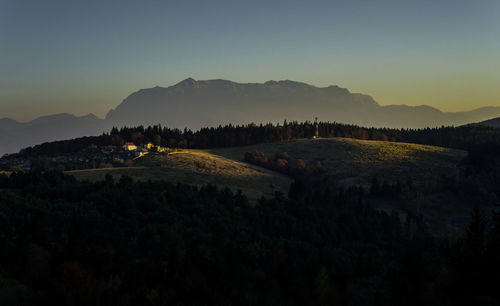 Sunset over fagaras mountains, romania