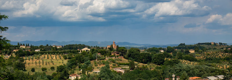 Panoramic view of townscape against sky