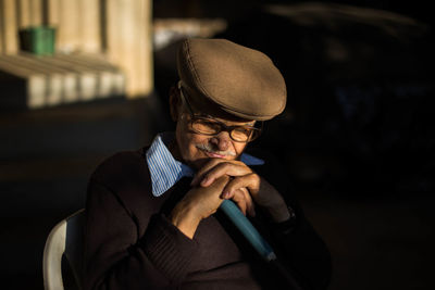 Man wearing hat