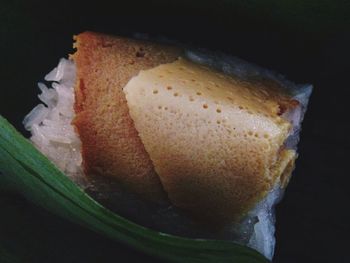 Close-up of bread in plate