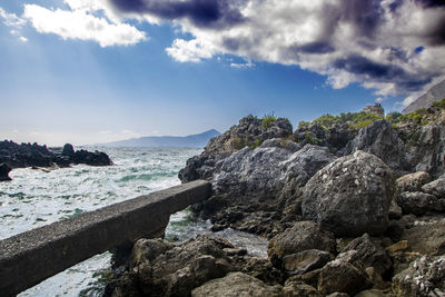 Scenic view of sea against sky