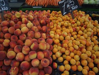 Close-up of fruits for sale at market stall