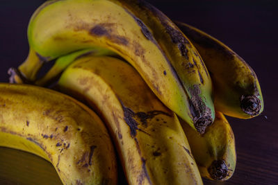 Close-up of bananas on table