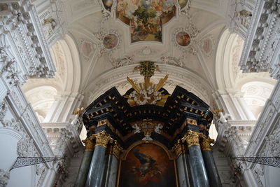 Low angle view of ceiling of building