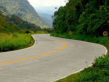 Road passing through mountains